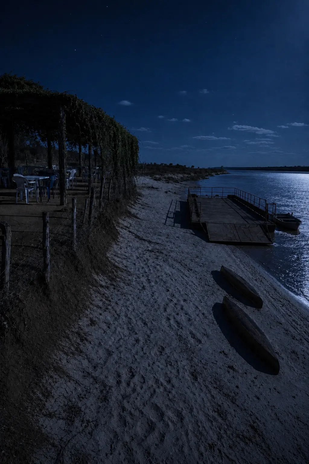 Porto de Jupaguá durante a noite